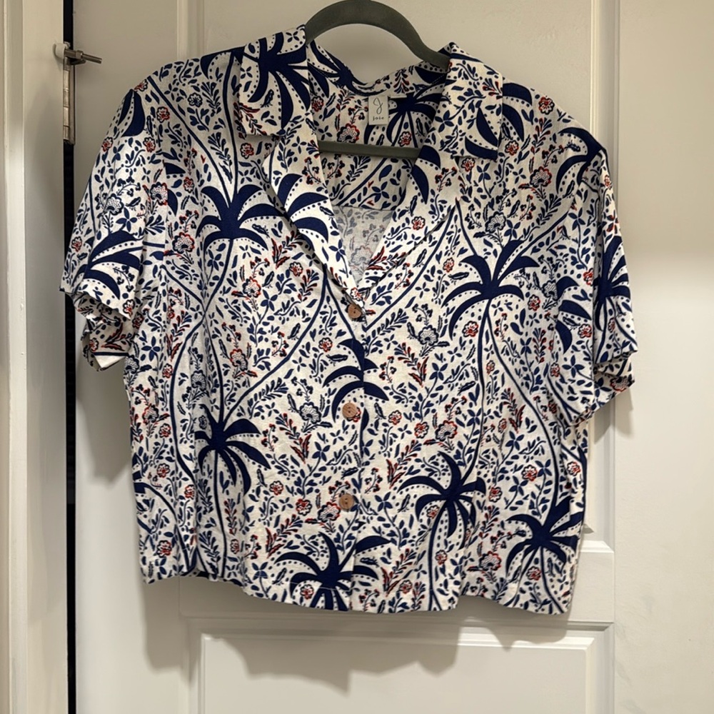 Joie boho batik print pattern linen blend shorts and top set, new no tags (M/L)